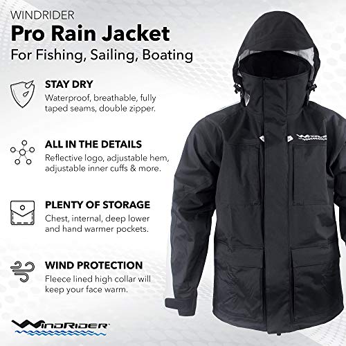 WindRider Pro Rain Jacket | Foul Weather Jacket | Fishing, Sailing, Boating - Image 3
