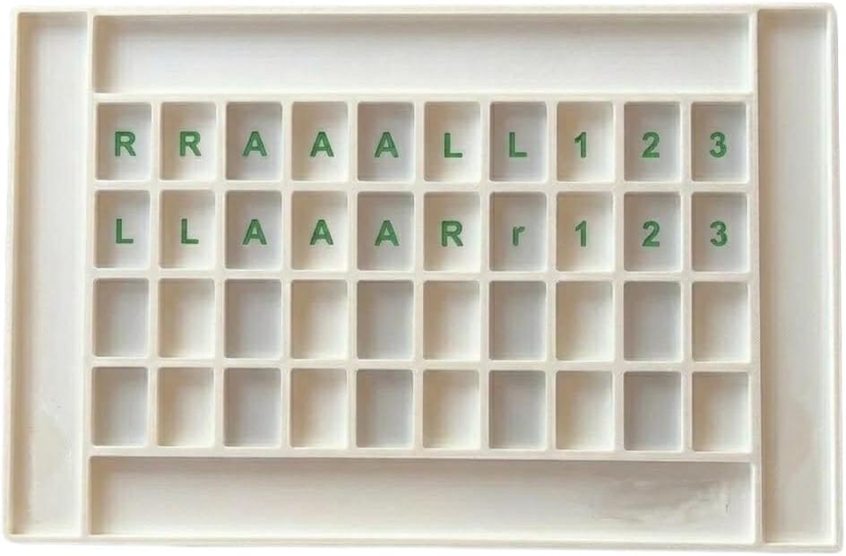 Solo Mahjong Board, Strategy Aid for Pattern Recognition and Individual Skill Building, Lightweight Portable Trainer for NMJL Players, Fits Tiles up to 1.25 x 0.9 Inches (Blue)