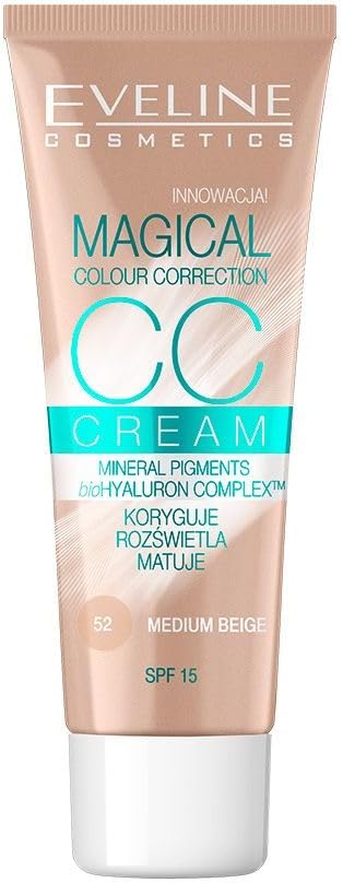 Magical Colour Correction CC Multi-Functional Foundation - Shade 52 Medium Beige, Vegan, 30ml