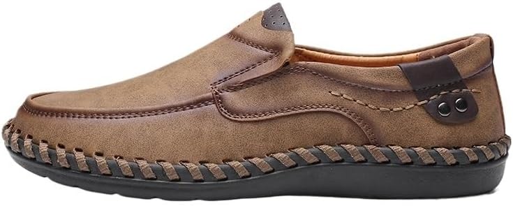 Men's Fashionable British Dress Leather Shoes Versatile Comfortable Slip-on Oxford Shoes for Travel Shopping Driving Men Low-top Casual Shoes