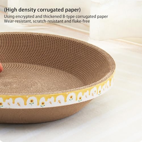 Cama arranhadora para gatos,Almofada de risco de papelão Tigela Tapete de risco de gato | Tapete arr