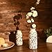 VICTOR & TERESA Blue and White Ceramic Vases Home Decor, Farmhouse Vase for Flowers, Flower Vase Set of 2, Rustic Decorative Vases for Pampas Grass, Table, Living Room, Shelf, Centerpieces, 8 inch