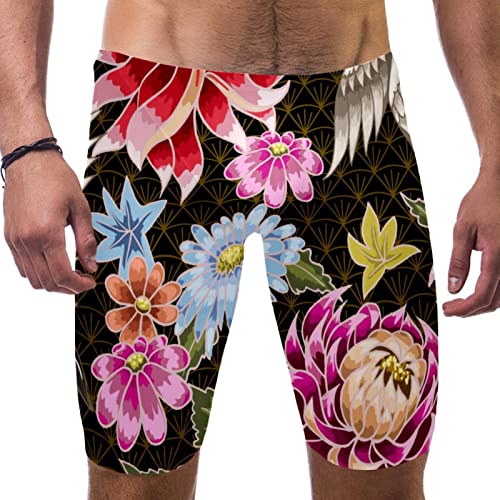 Traje de baño de competición HUI JIN SHOP S con resistencia de pierna cuadrada