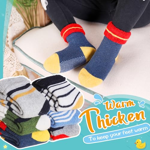 Eyean Baby Wool Grip Sock Soft Winter Warm Thick Non Slip Toddler Boy Girls Crew Socks For Children 6 Pairs2