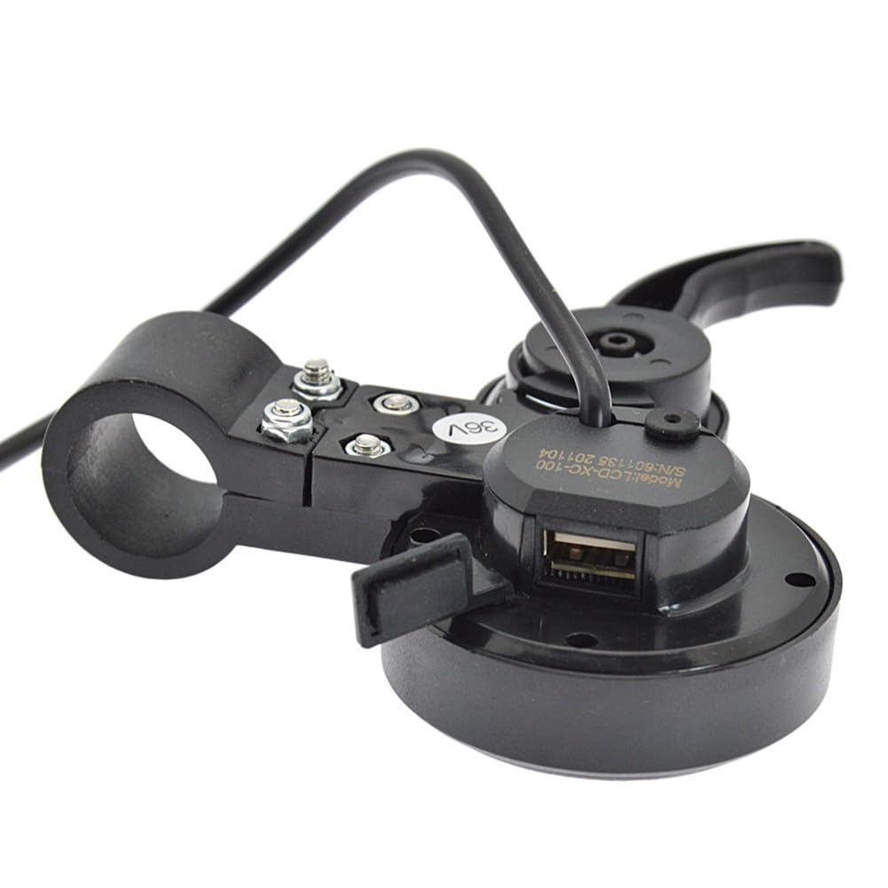 Acceleratore a pollice per scooter elettrico, 24 V/36 V/48 V, display tachimetro 2 in 1, ricambio a 6 pin per scooter elettrici