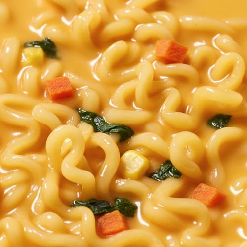 Image of Cheesy Ramen (Bowl) - Cheddar Flavor | Non-Spicy, Creamy & Savory Korean Instant Bowl Noodles, 3.17 oz (Pack of 6)