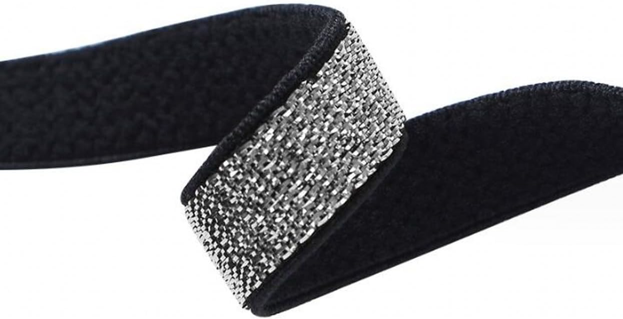YJIUYUANQ 100 Yard 3/8" 10mm Elastic Spandex Band - Metallic Glitter Silver+Black for Bra Strap, Lingerie, Dress & DIY Sewing Trim