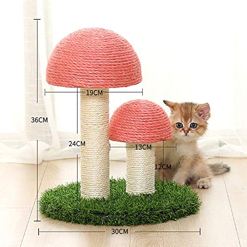 Jouets pour chat griffoir champignon, solution anti-griffures meubles en sisal - 4