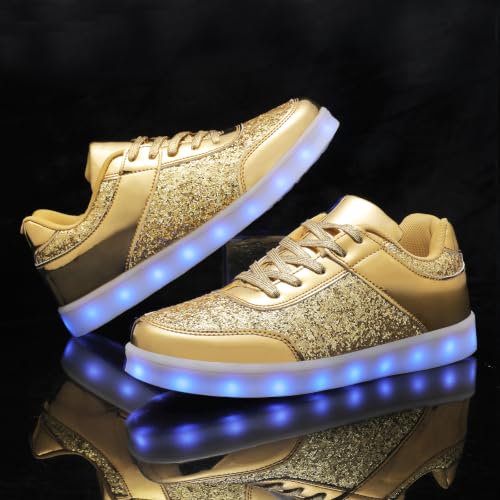 Image of SANYES LED Light Up Shoes for Women Men, Low-Top USB Rechargeable Glowing Sneakers, Luminous Dancing Shoes for Party Sports