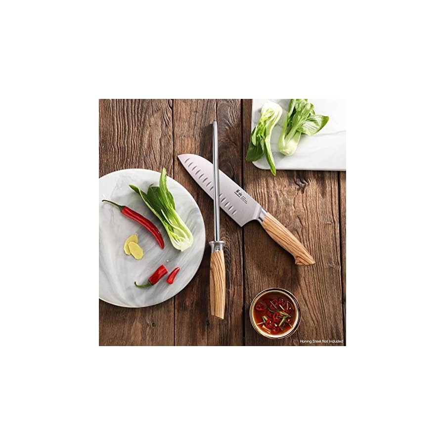 Cangshan-OLIV-Series-501608-Swedish-14C28N-Steel-Forged-7-Santoku-Knife Cangshan OLIV Series 7-Inch Santoku Knife, Forged Swedish 14C28N Steel, 501608