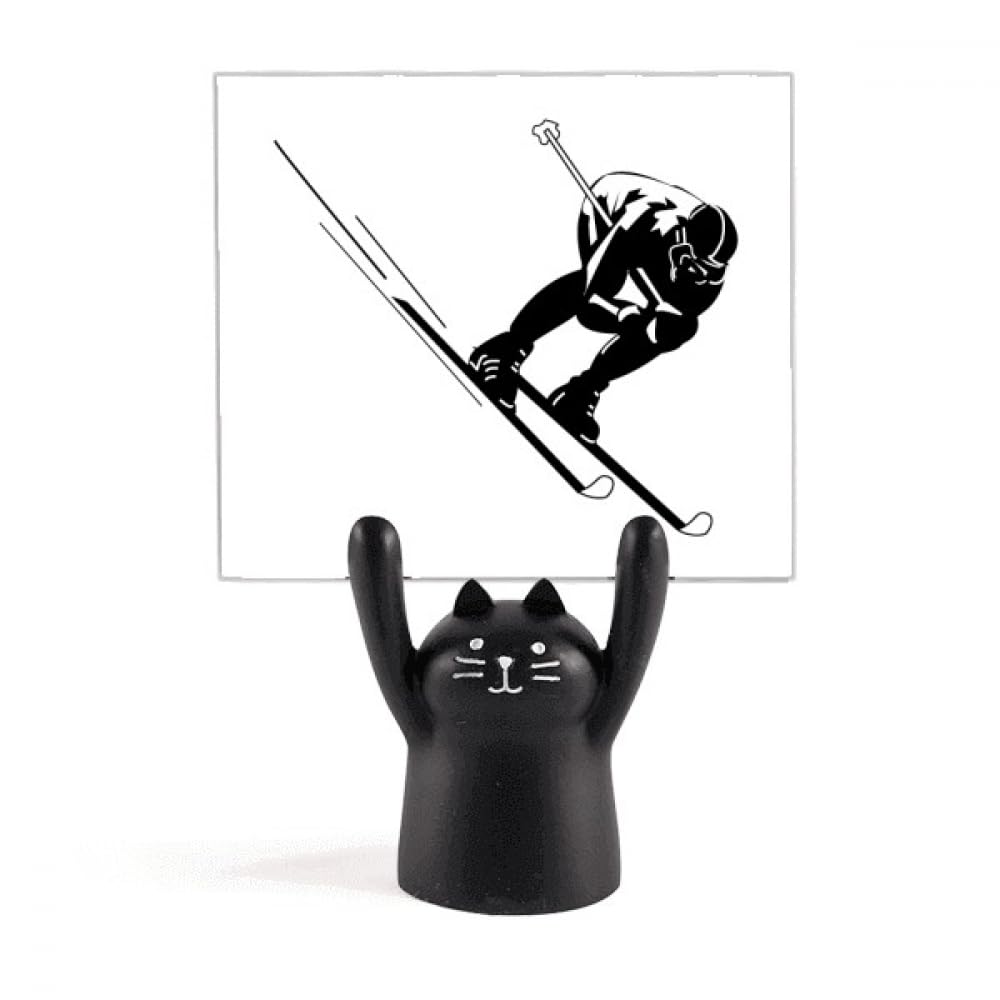 Support de mémo ski chat noir pour ne plus perdre vos notes