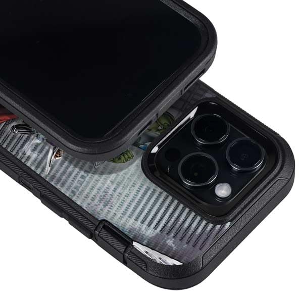 Skinit Decal Phone Skin Compatible with OtterBox Defender iPhone 15 Pro Max - Officially Licensed Marvel Avengers Attack Design