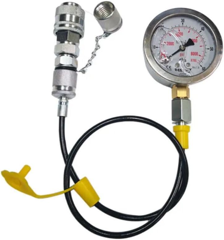 Compatible with Jcb CAT Quick Connector Pressure Gauge Test Hose Connection Hydraulic Pump Test -Excavator Parts