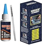 Plextone 1 Min Quick Bonding Fast Dry Sew Glue Liquid Reinforcing Adhesive Speedy Fix for All...