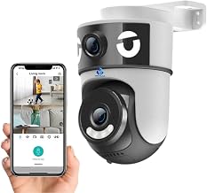 Grousale Supercam Kyrone 5+5MP Dual Lens WiFi Outdoor CCTV Camera | 360� FHD View | Color Night Vision | Motion Detection...