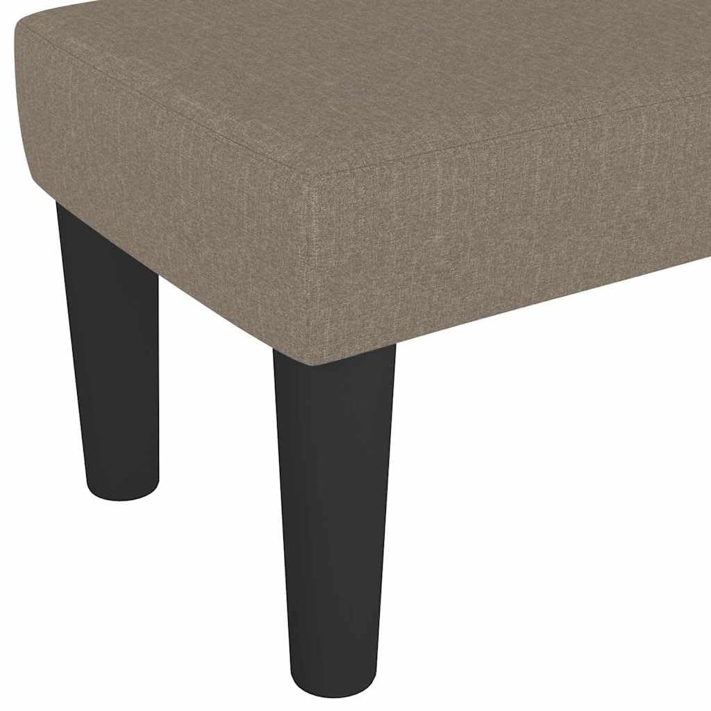 Ławka do siedzenia w kolorze szarobrązowym (taupe), 100 x 30 x 30 cm, wykonana z wytrzymałego materiału, wyściełana pianką dla wygodnego siedzenia, wielofunkcyjna jako dodatkowe siedzisko