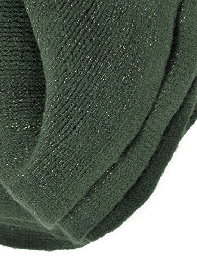 Zlyc Women's Shawl Golden Trim Knit Blanket Wrap Fringe Poncho Coat Cardigan (Army Green) #TOP4