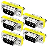 OUOU VGA Adapter, 5 Pack Male to Female Coupler Gender Changer, High Resolution SVGA, XGA, UXGA, Full HD, WUXGA Supported, for Monitor, Projector Connections