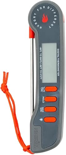 Nexgrill Termómetro digital para carne, termómetro de carne de lectura instantánea con luz de fondo y sonda de acero inoxidable, termómetro de