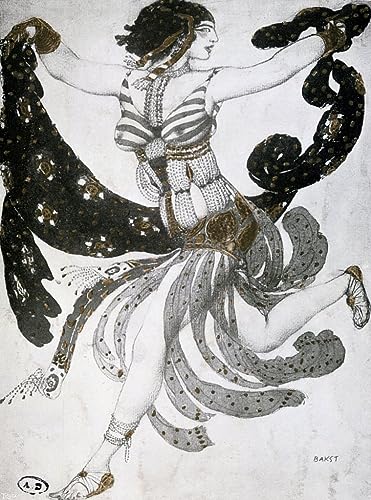 Peinture sur toile par Leon Bakst d'inspiration nordique haut de gamme