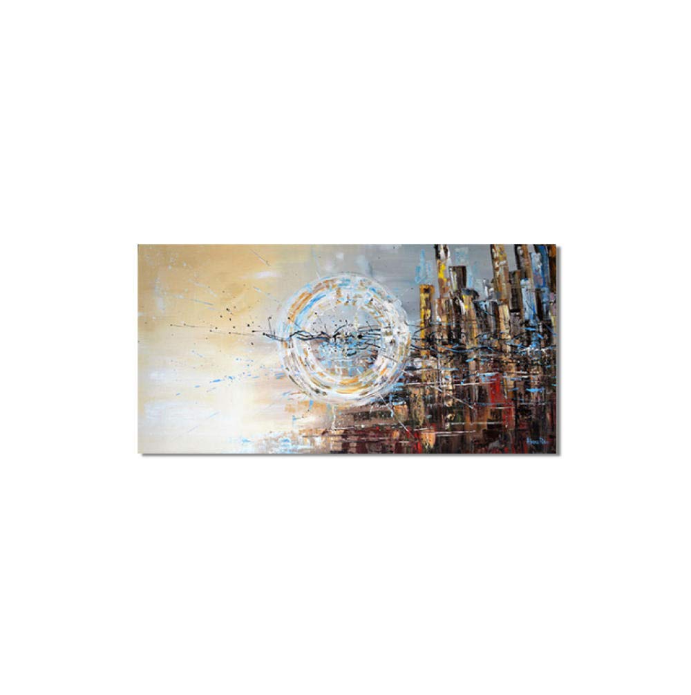 Peinture à l'huile abstraite moderne pour transformer un mur blanc et triste