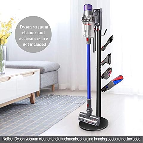 XIGOO Storage Stand Holder Compatible with Dyson V11 V10 V8 V7 V6 Cordless Vacuum Cleaners and Accessary, Floor Docking Station Metal Organizer Bracket, Black Cover