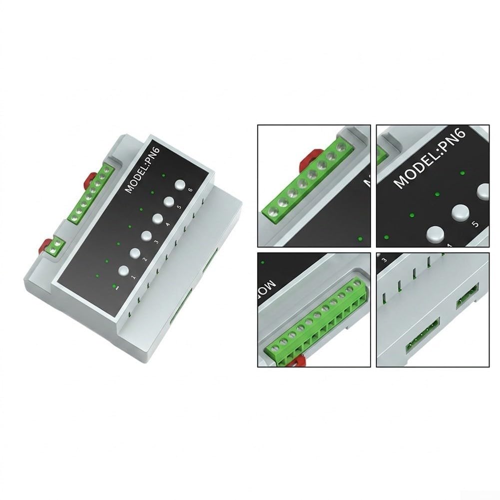 6 compartiments pour commutateur zigbee en plastique gris 6 voies pour