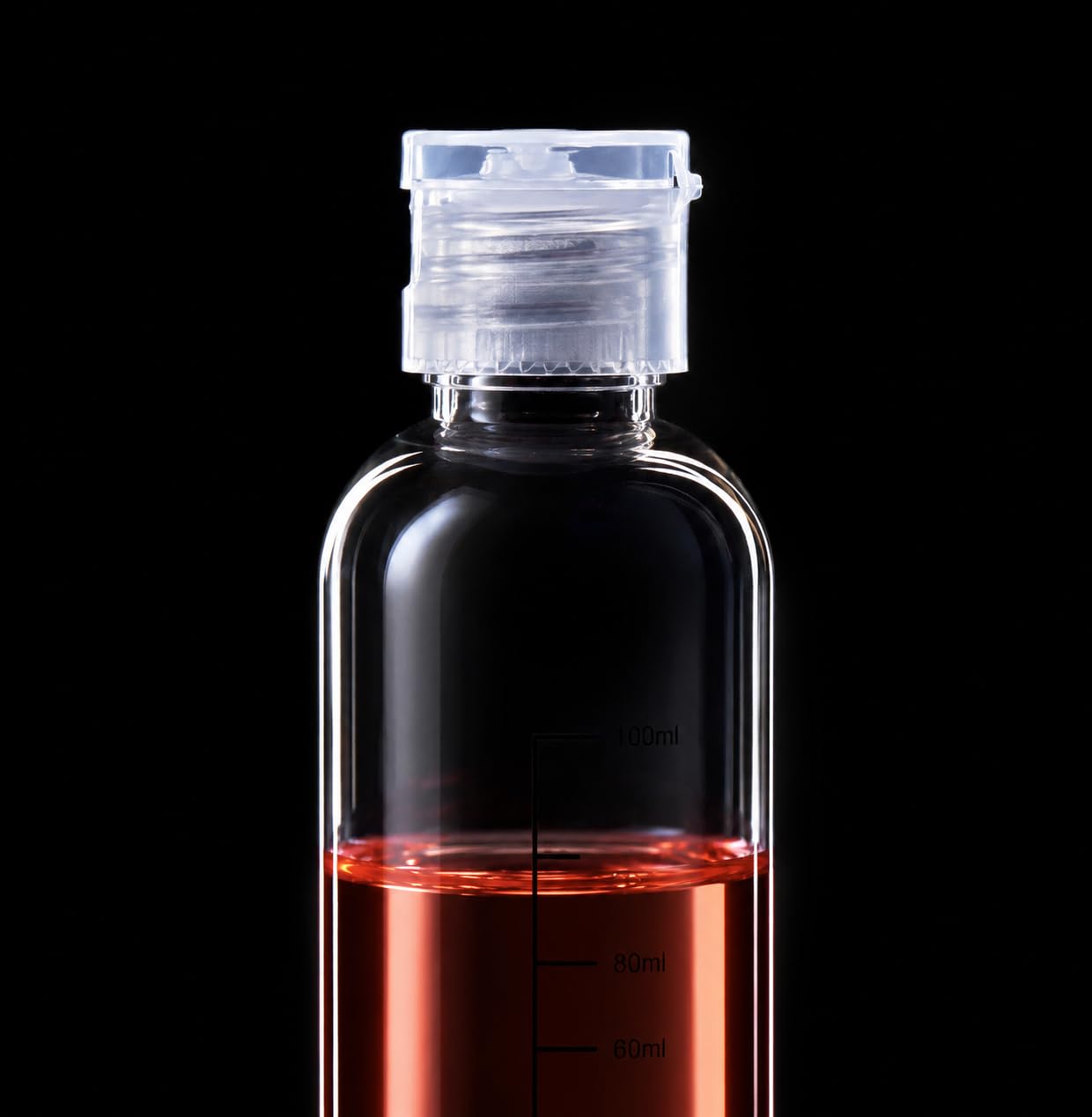 Bottiglie da viaggio 100ml,5 PCS flaconi da viaggio vuoti trasparenti per aereo,Kit Contenitori Viaggio Liquidi in plastica, flacone trasparente per shampo ，lozione， tonico viso, gel,Olio solare