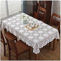 GHJL Elegante Mantel De Ganchillo Hecho A Mano, Mantel De Encaje, Mantel Nórdico, Pastoral, Redondo, Rectangular, Cuadrado, Manteles De Ganchillo, Servilletas De Comedor, Mantel De Navidad