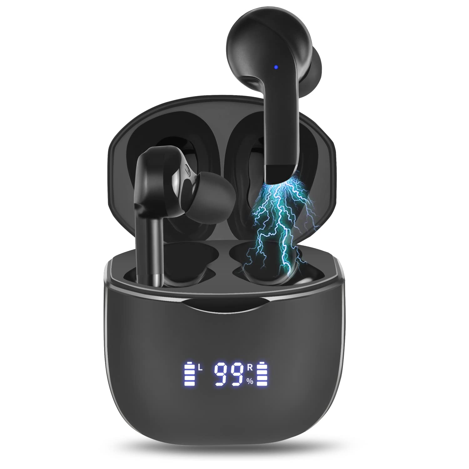 Wireless Earbuds, Bluetooth 5.3 Headphones Mini Wireless Headphones In Ear with Noise Cancelling Mic, 42H Bluetooth Earbuds, Touch Control, IPX6 Waterproof Headphones for Work, Games, Sports