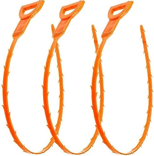 3 piezas de drenaje fregadero serpiente drenaje removedor de obstrucciones bañera recogedor de pelo herramienta de limpieza para fregadero cocina