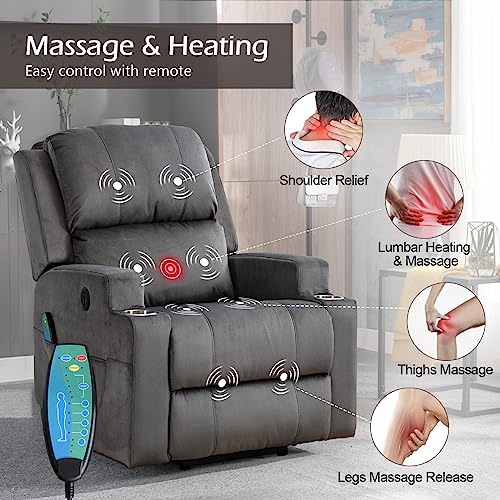 Phoenix Home Power Lift Chair With Massage And Heat Recliner, Grey #TOP3