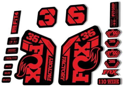 Fork Replacement Decal Sticker Compatibale for Fox 36 2021 Series Red (Glossy)