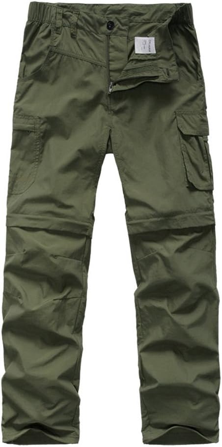 linlon Kids' Cargo Pants, Boy's Casual Outdoor Quick Dry Waterproof Hiking Climbing Convertible Trousers #9016