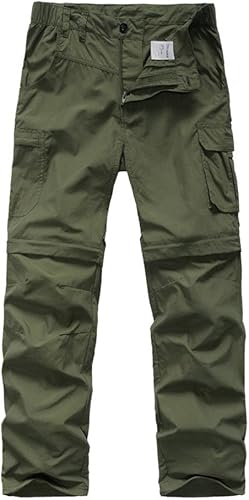 Pantalones cargo para niños, senderismo, secado rápido, ligeros, convertibles, para jóvenes, impermeables, para exteriores, camping, pesca,