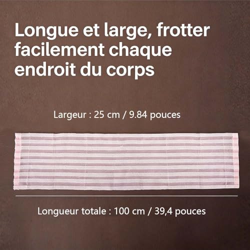 Serviette exfoliant dos antibactérienne au séchage rapide