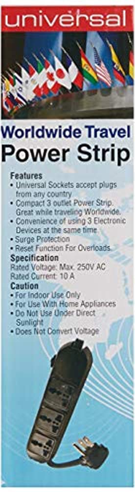 Simran Universal Power Strip weltweit Reisen mit Überspannungsschutz/Überlastschutz