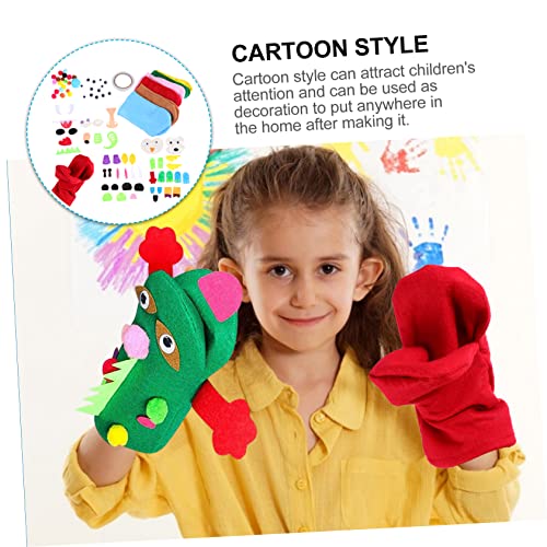 COHEALI 1 Conjunto Kit De Fantoches De Mão Fantoches De Mão Para Crianças Mexer Olhos Artesanato Fel