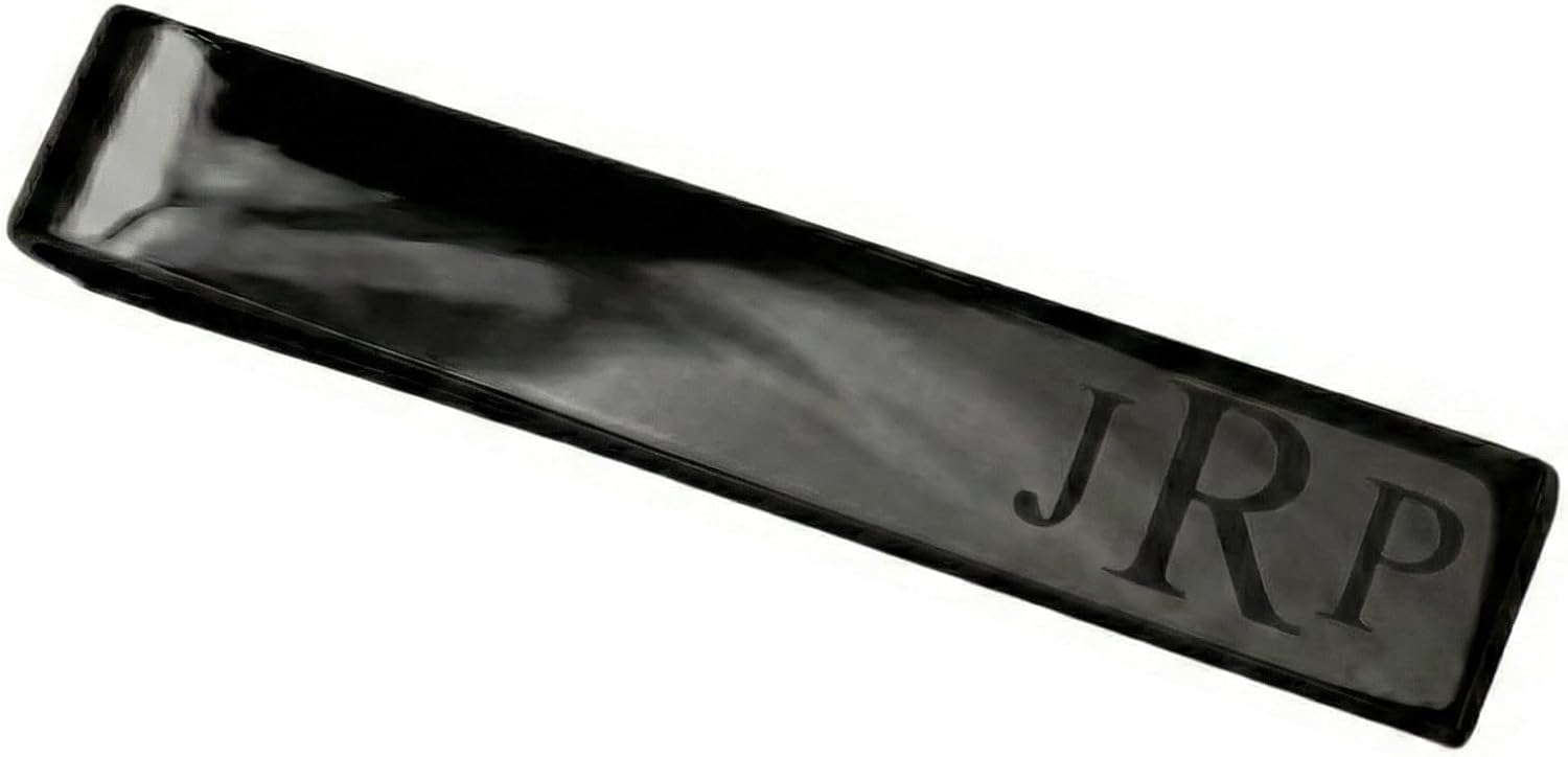 Premium Personalized Tie Clip for Men, Custom Engraved Tie Clips for Men, Customizable Tie Bar with Monogram or Photo, Silver, Gold or Black, Groomsmen Proposal Gift