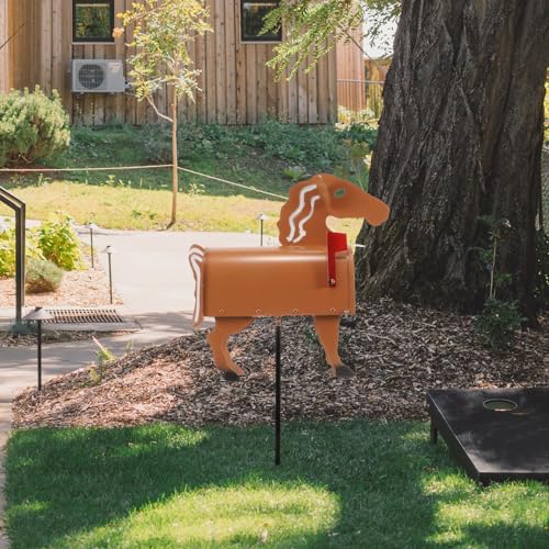 Boîte aux lettres extérieure décorative jardin en fer forme cheval - 4