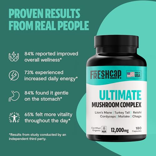 image for FreshCap Mushrooms FreshCap Ultimate Mushroom Supplement 12,000mg - No