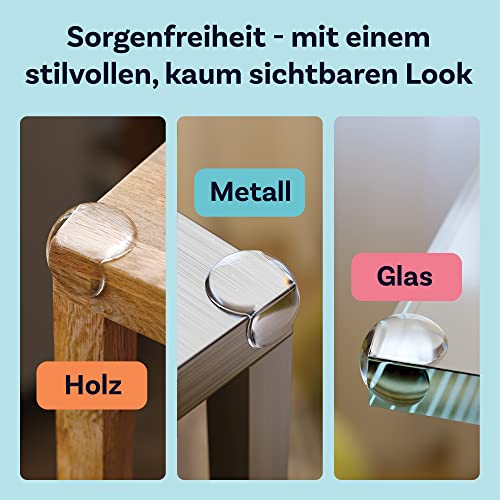 Eckenschutz und Kantenschutz für Kindersicherung, für Tisch und Möbel Ecken, Stoßschutz für Baby und Kinder, für Baby Schutz, Fortgeschritten (24 Advanced) 3