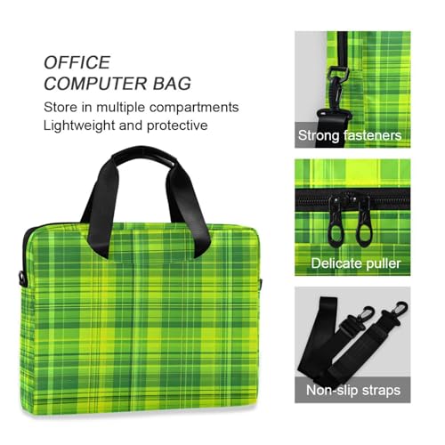 Bolso para portátil ALAZA verde lima a cuadros 13-15.6 pulg miniatura 6
