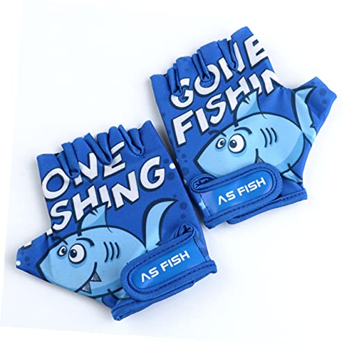 1 Par Luvas De Tubarão Luvas Mtb Infantis Luvas Sem Dedos Crianças Luvas Sem Dedos Para Crianças Luv