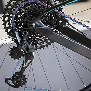 WINTI Bike Chain Compact Structure Flexible Quick Link for Folding Bike Cycling 8Speed Rainbow