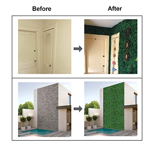 WINWEND Artificial Boxwood Panels Topiary Hedge Plant, 6PCS 20 x 20 Inch Privacy Hedge Screen, Grass Wall Decor for Garden, Home, Fence, Backyard - Thumbnail 2