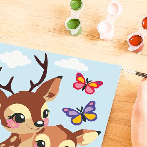 Peinture par numero enfant des CreArt Kids 18x24cm Bambi bebe - vue 6