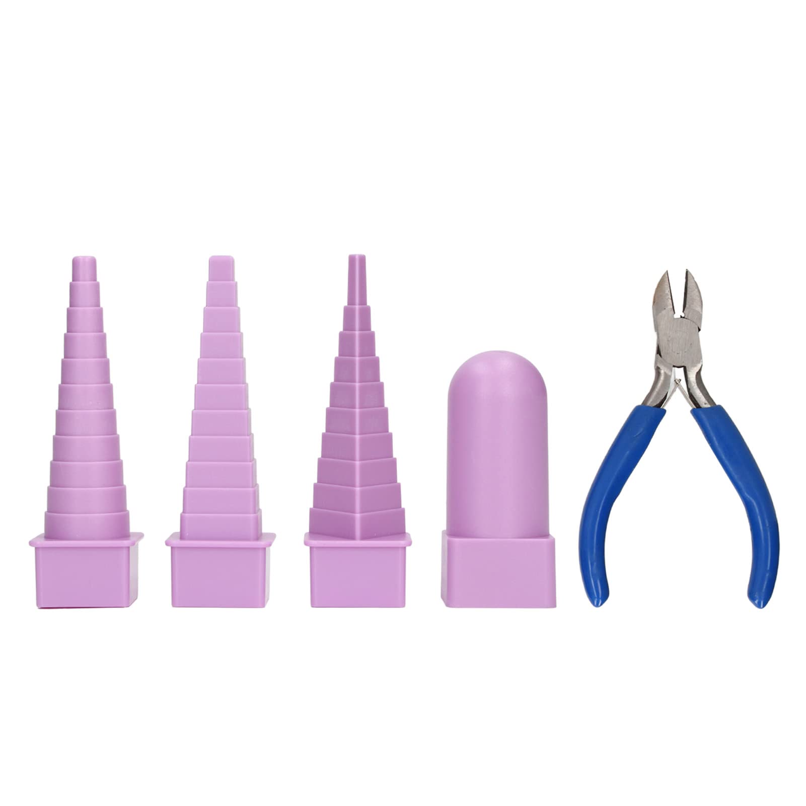 Mandrel Wire Wrapping Tools 4Pcs Jewelry Mandrel with Round, Oval, 5in Pliers Jewellery Making Tool Portable Mandrel for Wire Wrapping Metal Winding Earrings