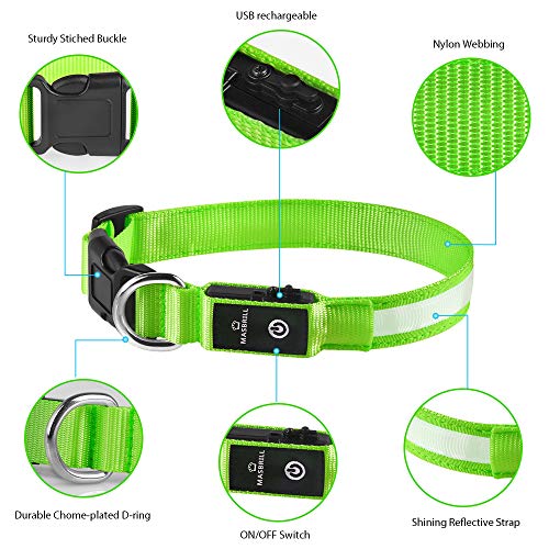 Leuchthalsband Hund, Hundehalsband Leuchtend Aufladbar, LED Halsband für Hunde Leuchtband Einstellbar Wasserdicht mit 3 Lichtmodi… – Ansicht 3