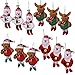 huaao 12 Pezzi pupazzi per albero di natale Addobbi decorazioni per albero di natale gnomo Ornamento Natalizie Appese pupazzo ciondolo Ornamento peluche appeso Regalo